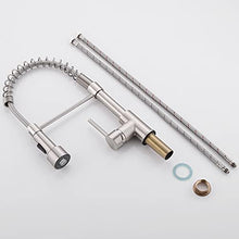 Load image into Gallery viewer, Kitchen Faucet,Fapully Single Handle Faucet for Kitchen Sink,Brushed Nickel Pull Down Kitchen Faucet with LED Light