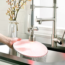 Load image into Gallery viewer, Fapully Commercial Single Handle Pull Down Sprayer Brushed Nickel Kitchen Faucet, Kitchen Sink Faucet with LED Light