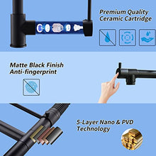 Load image into Gallery viewer, Fapully Black Kitchen Faucet,Commercial Pull Down Kitchen Sink Faucet with Sprayer