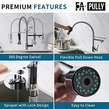 Load image into Gallery viewer, Fapully Chrome Faucet for Kitchen Sink,Kitchen Faucets with Pull Down Sprayer,Commercial Single Handle Kitchen Faucet