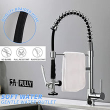 Load image into Gallery viewer, Fapully Kitchen Faucet with Pull Down Sprayer,Commercial Single Handle Kitchen Sink Faucet with LED Light