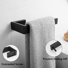 Load image into Gallery viewer, Fapully 5 Piece Bathroom Hardware Accessories Set Stainless Steel Wall Mounted, Matte Black
