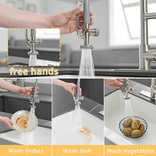 Load image into Gallery viewer, Fapully Kitchen Faucet with Pull Down Sprayer,Commercial Kitchen Sink Faucet with Deck Plate,Brushed Nickel