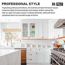 Load image into Gallery viewer, Fapully Kitchen Faucet with Pull Down Sprayer,Commercial Kitchen Sink Faucet with Deck Plate,Brushed Nickel