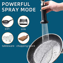 Load image into Gallery viewer, Pull Down Kitchen Faucet with Spyraer,Fapully Commercial Black Spring Kitchen Sink Faucet with Brushed Nickel