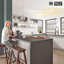 Load image into Gallery viewer, Fapully Kitchen Faucet,Black&Brushed Nickel Kitchen Faucet with Pull Down Sprayer,Commercial Kitchen Faucet with LED Light and Deck Plate