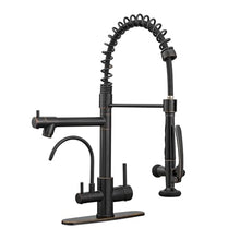 Load image into Gallery viewer, Fapully 3 in 1 Kitchen Faucet with Water Filler and Pull Down Sprayer, Oil Rubbed Bronze Commercial Kitchen Sink Faucet with Drinking Water Faucet for 1 or 3 Hole
