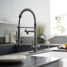 Load image into Gallery viewer, Fapully 3 in 1 Kitchen Faucet with Water Filler and Pull Down Sprayer, Oil Rubbed Bronze Commercial Kitchen Sink Faucet with Drinking Water Faucet for 1 or 3 Hole
