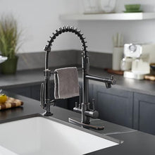 Load image into Gallery viewer, Fapully 3 in 1 Kitchen Faucet with Water Filler and Pull Down Sprayer, Oil Rubbed Bronze Commercial Kitchen Sink Faucet with Drinking Water Faucet for 1 or 3 Hole
