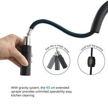 Load image into Gallery viewer, Modern Pull Down Kitchen Faucet Solid Brass Single Handle Black Kitchen Sink Faucet with Pull Out Sprayer
