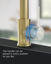 Load image into Gallery viewer, Brushed Gold Kitchen Faucet with Pull Down Sprayer,Commercial Kitchen Faucet Single Handle Spring Faucet for Kitchen Sink,Gold Kitchen Sink Faucet,Robinet de Cuisine
