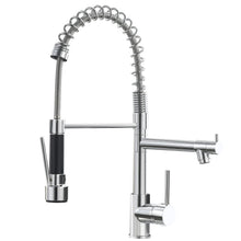 Load image into Gallery viewer, Fapully Kitchen Sink Faucets Robinet Cuisine Contemporary Spring Single Handle with Pull Down Sprayer Chrome
