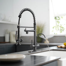 Load image into Gallery viewer, Fapully 3 in 1 Kitchen Faucet with Water Filler and Pull Down Sprayer, Oil Rubbed Bronze Commercial Kitchen Sink Faucet with Drinking Water Faucet for 1 or 3 Hole

