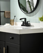 Load image into Gallery viewer, Fapully Bathroom Faucet, Waterfall Bathroom Sink Faucet Widespread, Oil Rubbed Bronze 4 Inch Centerset Faucet for Bathroom Sink with Pop-up Drain
