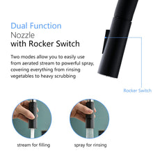 Load image into Gallery viewer, Modern Pull Down Kitchen Faucet Solid Brass Single Handle Black Kitchen Sink Faucet with Pull Out Sprayer
