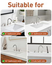 Load image into Gallery viewer, Fapully Bathroom Faucet 3 Hole, Brushed Nickel 8 Inch Widespread Bathroom Sink Faucet with Pop-up Drain, Two-Handle Faucet for Bathroom Sink
