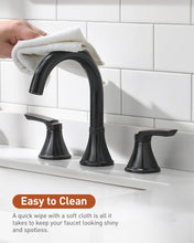 Load image into Gallery viewer, Fapully Bathroom Faucet 3 Hole, Oil Rubbed Bronze 8 Inch Widespread Bathroom Sink Faucet with Pop-up Drain, Two-Handle Faucet for Bathroom Sink
