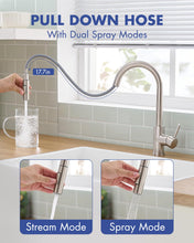 Load image into Gallery viewer, Fapully Kitchen Faucet with Pull Down Sprayer, Modern Kitchen Sink Faucet, Robinet De Cuisine in Brushed Nickel
