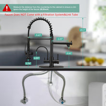 Load image into Gallery viewer, Fapully 3 in 1 Kitchen Faucet with Water Filler and Pull Down Sprayer, Oil Rubbed Bronze Commercial Kitchen Sink Faucet with Drinking Water Faucet for 1 or 3 Hole
