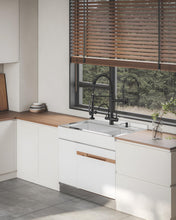 Load image into Gallery viewer, Fapully Commercial 3 Way Kitchen Faucets with Pull Down Sprayer and Water Filler,3 in 1 Kitchen Sink Faucet with Drinking Water Faucet Matte Black
