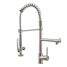 Load image into Gallery viewer, Fapully Commercial Pull Down Kitchen Sink Faucet with Sprayer Brushed Nickel
