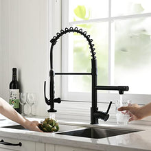 Load image into Gallery viewer, Fapully Black Kitchen Faucet,Commercial Pull Down Kitchen Sink Faucet with Sprayer
