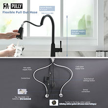 Load image into Gallery viewer, Fapully Kitchen Faucet with Pull Down Sprayer, Touchless Black Kitchen Sink Faucet with Sprayer, Motion Sensor Smart Hands-Free Single Handle Kitchen Faucet
