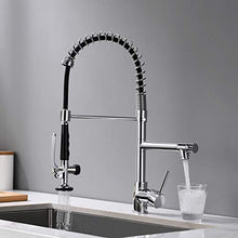 Load image into Gallery viewer, Fapully Chrome Kitchen Faucet with Sprayer,Commercial Single Handle Pull Down Kitchen Sink Faucet
