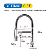 Load image into Gallery viewer, Fapully Kitchen Faucets with Pull Down Sprayer,Commercial Single Handle Kitchen Sink Faucet with LED Light,Brushed Nickel
