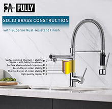 Load image into Gallery viewer, Fapully Chrome Faucet for Kitchen Sink,Kitchen Faucets with Pull Down Sprayer,Commercial Single Handle Kitchen Faucet
