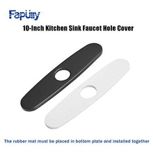 Load image into Gallery viewer, Fapully 10 Inch Sink Hole Cover,Black Faucet Deck Plate Escutcheon Plate for 3 Holes Kitchen Sink
