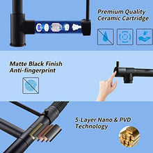 Load image into Gallery viewer, Fapully Black Kitchen Faucet,Commercial Pull Down Kitchen Sink Faucet with Sprayer
