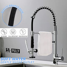 Load image into Gallery viewer, Fapully Kitchen Faucet with Pull Down Sprayer,Commercial Single Handle Kitchen Sink Faucet with LED Light
