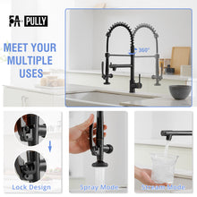 Load image into Gallery viewer, Fapully Commercial Pull Down Kitchen Sink Faucet with Sprayer Oil Rubber Bronze

